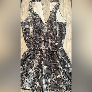 Pink Lily Snake skin romper